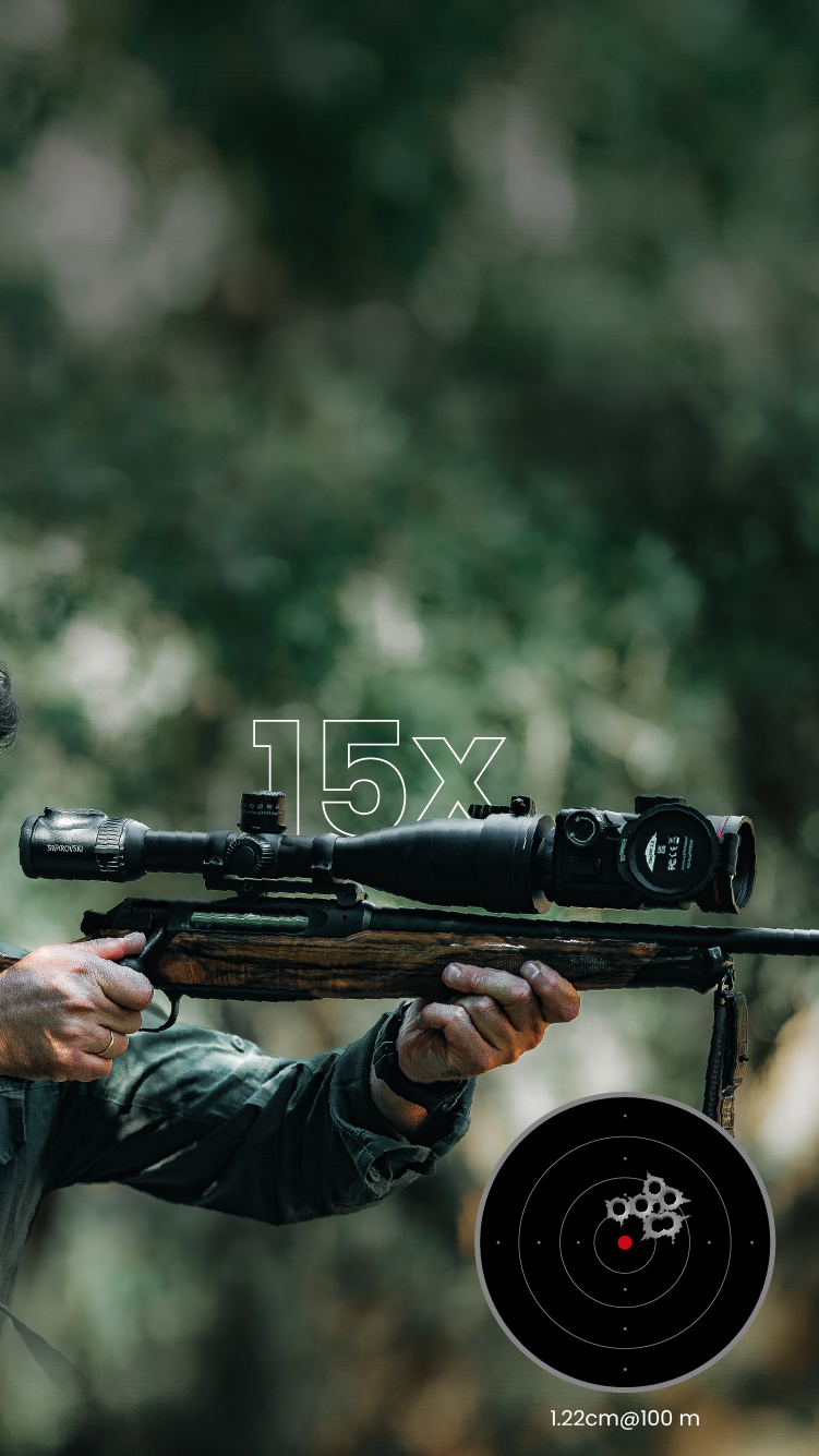 Ultra-Precise Zeroing<br>15x Optics Ready
